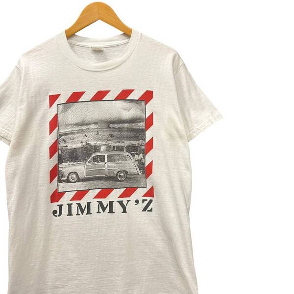 80s ビンテージ JIMMY'Z 両面プリント Tシャツ L ホワイト 80年代 USA製 アメリカ製 ジミーズ スケートT vintage ヴィンテージ