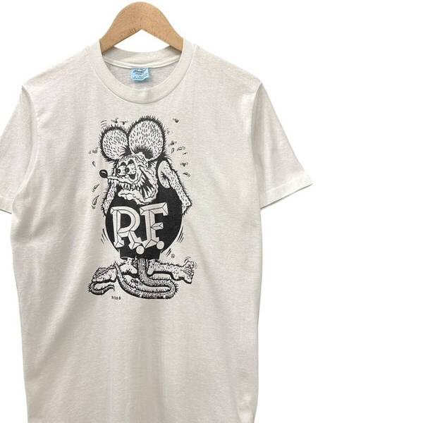 90s ビンテージ Rat Fink プリント Tシャツ M ホワイト 90年代 USA製 アメリカ製 ラットフィンク R.F. vintage ヴィンテージ