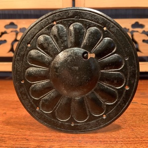 大正/仙台相馬浮彫丸菊紋重厚鍵金具/ 分銅鍵付き/宮城仙台箪笥/酒田/船箪笥 /時代和物