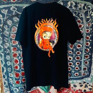 Betty Boop ティーシャツ 半袖 メンズ ヴィンテージリプリント デビル ベティ ケミカルウォッシュ リプリント Tシャツ 半袖 メンズ 新品