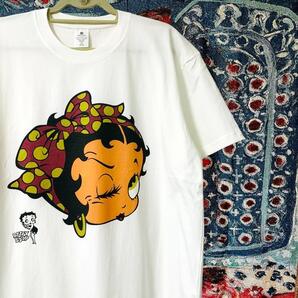 レトロ ベティ 卍 ティーシャツ 夏 半袖 メンズ 新品 XL 2XL お洒落 ベティ レトロ リプリント Tシャツ 半袖 メンズ 新品 個性的 白 ②