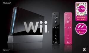 【中古】Wii本体(クロ) Wiiリモコンプラス2個、Wiiパーティ同梱 【メーカー生産終了】