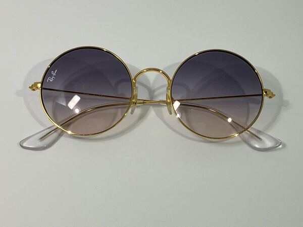 美品 Ray-Ban サングラス RB3592 レイバン ゴールド フレーム RayBan 丸レンズ 丸 アイウェア