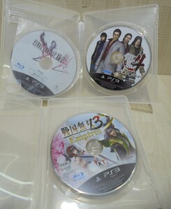 <PS3> ディスクのみ3枚 ファイナルファンタジー・XⅢ-2・龍が如く4・戦国無双3/プレイステーション3ソフト/
