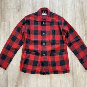 class ブロックチェック カバーオール ジャケット 2 M pool by class 赤 黒 レッド ブラック 大戦 ウール