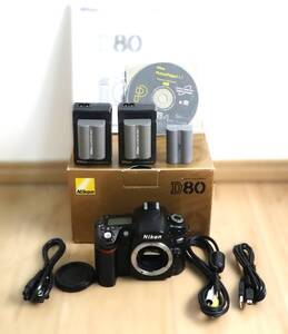 ★美品★ショット数:12,810回★ニコン NIKON D80 ボディ元箱・説明書付★ W0855#3164