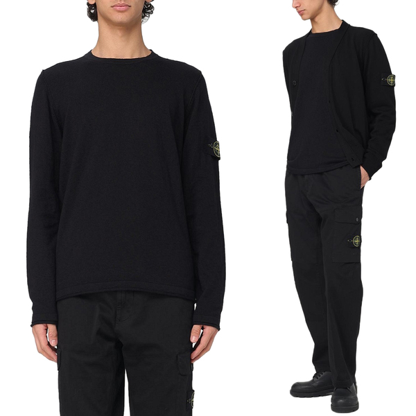 送料無料 34 STONE ISLAND ストーンアイランド K1S15 5100052 S00B0 V0029 ブラック ニット セーター size M
