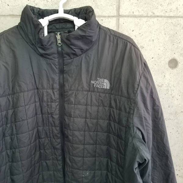 中古 アメリカ古着 THE NORTH FACE ノースフェイス ナイロンジャケット メンズ XL LL 2L 黒 ブラック 無地 ビンテージ カジュアル 送料無料
