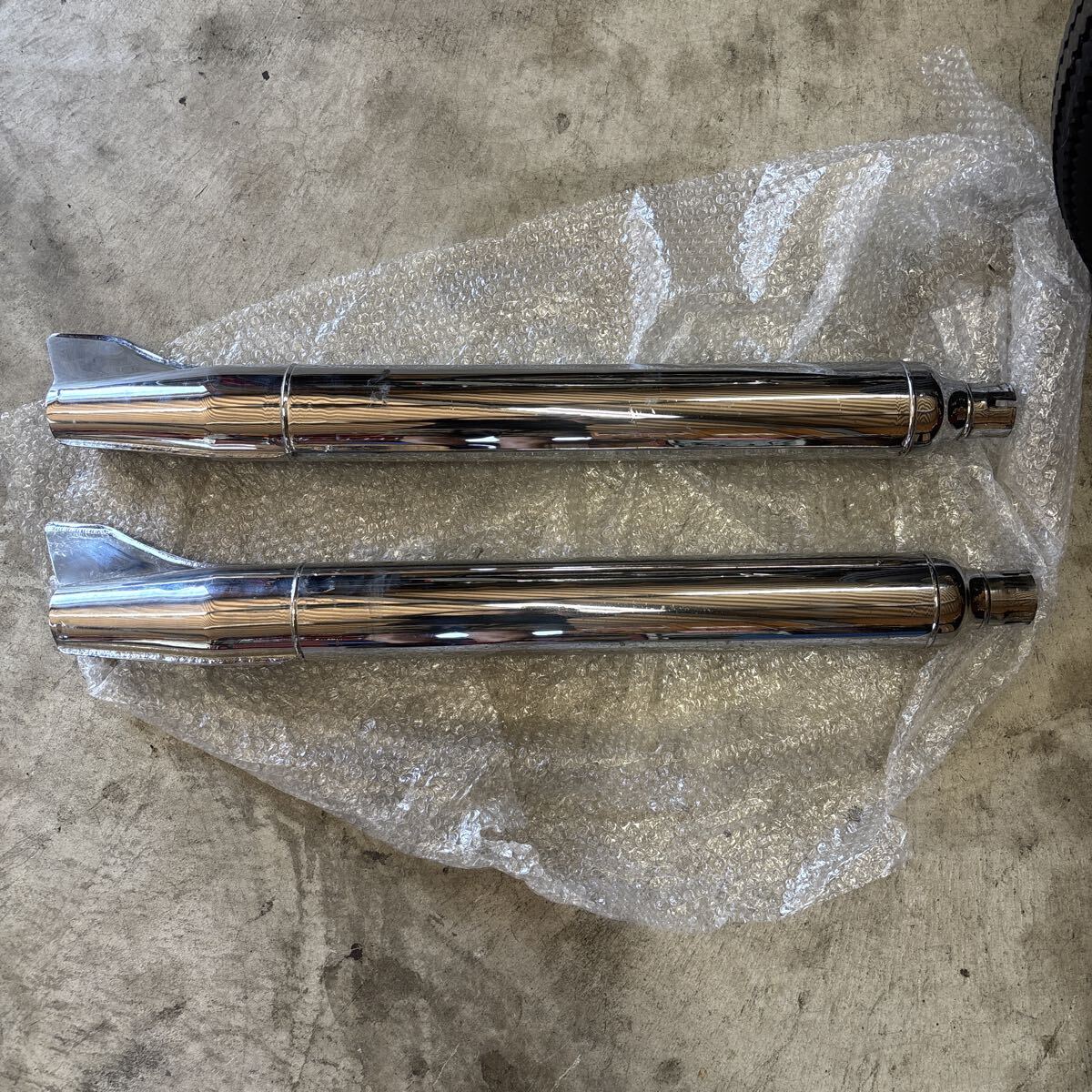 ケンテック製フィッシュテールサイレンサー Amazon | マフラー サイレンサー メッキ 2本セット ステー付き