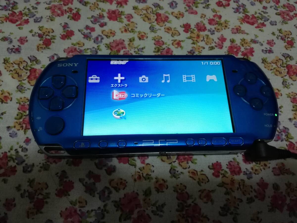 【美品】 PSP3000 ブルー 美品 SONY PlayStation Portable PSP 3000 バイブラントブルー