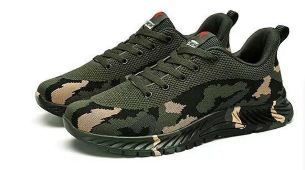 トレッキングシューズ 撥水 ミッドカット メンズ 軽量 衝撃吸収 迷彩 26cm