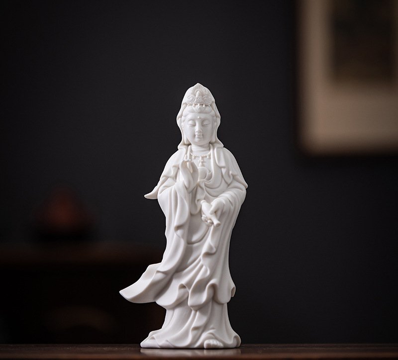 中国陶磁器　定窯　観音像 徳化窯 白磁観音像 中国専門店