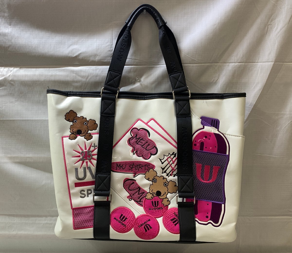 【未使用】 MU SPORTS トートバッグ M・U SPORTS MU SPORTS MU スポーツ 軽量変顔キャラクター刺繍