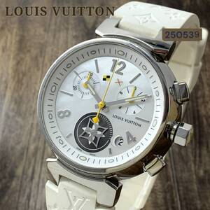 LOUIS VUITTON/ルイ・ヴィトン タンブール ラブリーカップ MM クロノグラフ デイト Q132C クォーツ シェル レディース ボーイズ腕時計