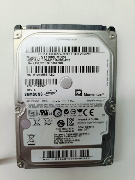★送料無料★SAMSUNG 1TB 2.5 SATA HDD 正常品 Y124