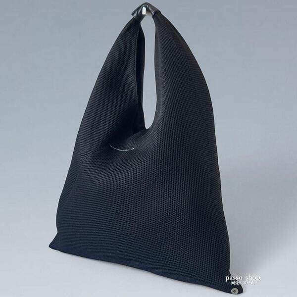 良品MM6 Maison Margiela メゾンマルジェラ ジャパニーズトートバッグ ミディアム トートバッグ メッシュ ナイロン ブラック 黒