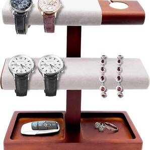 時計コレクション ディスプレイスタンド 腕時計スタンド 8本用 ウォッチスタンド T型 高級な時計収納 贈り物 おしゃれ プレゼント 2段