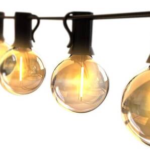 ストリングライト 防雨型 5.5m LED電球 12個 E12口金 G40 電球色 PC素材 破損しにくい 屋内/屋外照明 結婚式 クリスマス