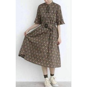 新品 I am I in fact... リバティ スタンドカラー ワンピース Liberty