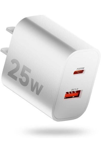 タイプc 充電器 PD25W 急速充電器【業界超軽量PSE認証】 USB 充電器 ACアacアダプター Type-C 白)