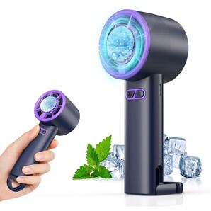 ハンディファン 強力 携帯扇風機 【2025革新型・瞬間冷却プレート】 5段階風量調整 Type-C対応 USB急速充電 ハンディ扇風機 静音