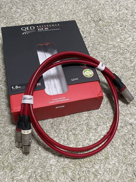 【美品】QED Reference XLR 40 Audio Cable 1m Pair イギリスからの直輸入品 XLR オーディオケーブル