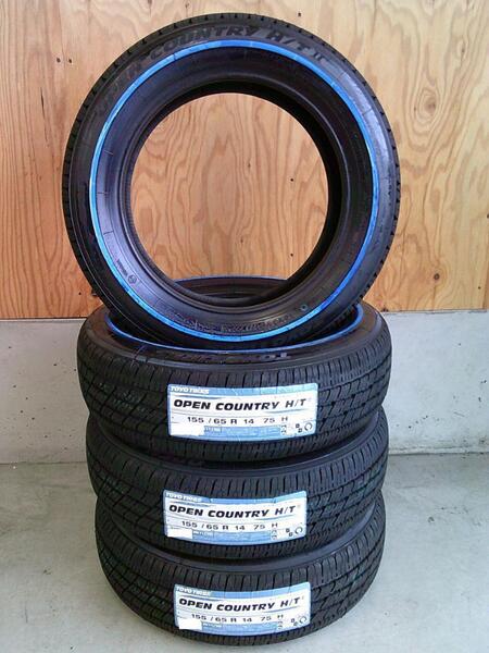 全国送料込☆TOYOオープンカントリーH/TⅡ☆155/65R14☆軽自動車N-BOXタントムーヴキャンバススペーシアデリカミニラパンミラココアミラ