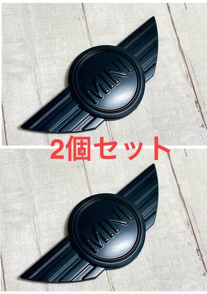 s99 2個セット【MINI COOPER】マットブラック 艶なし ミニクーパー エンブレム R50 R53 R56 R60 F55 F56 R57 R58 R59R60 検)ボンネット