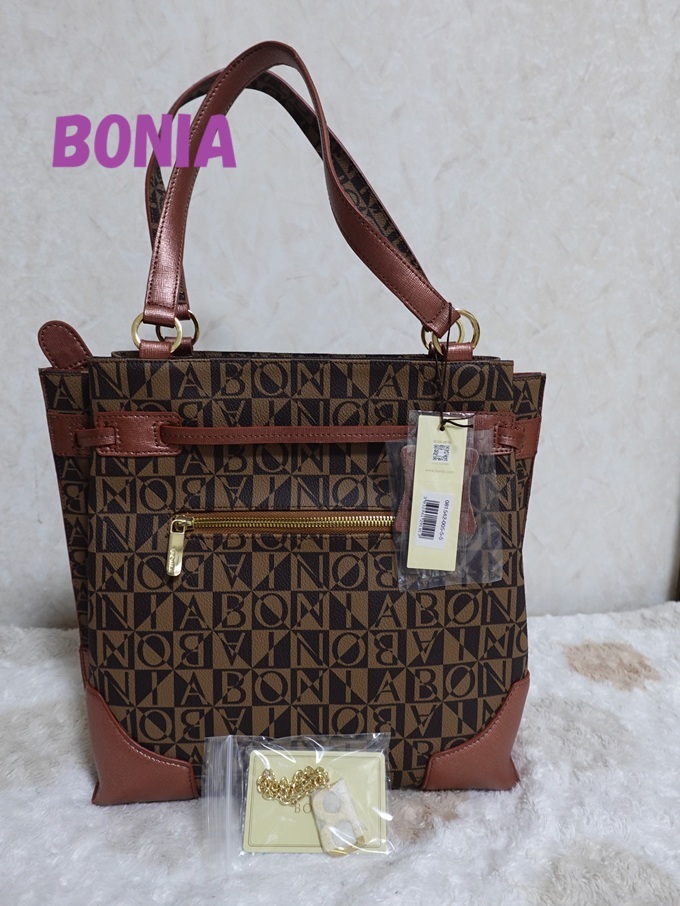 【未使用】 BONIA ボニア モノグラム ２ウェイ ハンドバッグ ピンク BONIA ボニア モノグラム 2ウェイバッグ ピンクの通販 by