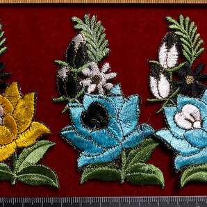 *!¶ ワッペン楽園 - - 3色チューリップ?3枚セットbで1単位 *!¶ 三枚セット花 半手作 手芸 工芸 キルト趣味 服飾 図工 幼稚園 養護 縫製