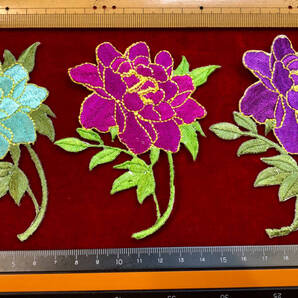 *!¶ ワッペン楽園 - - 3色大牡丹セットで1単位 *!¶ 3色大牡丹セット 半手作り 手芸 工芸 キルト趣味 服飾 図工 幼稚園 養護 縫製