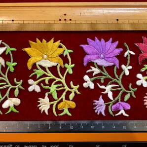 *!¶ ワッペン楽園 - - 4色花セットで1単位 *!¶ 4色花セット 半手作り 手芸 工芸 キルト趣味 服飾 図工 幼稚園 養護 縫製 他