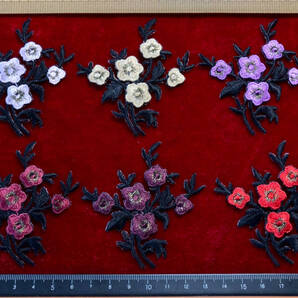 *!¶ ワッペン楽園 - - 6色セットで1単位 *!¶ 六色梅花で 半手作り 手芸 工芸 キルト趣味 服飾 図工 幼稚園 養護 縫製 ハンカチ他