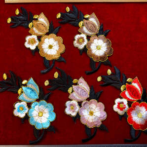 *!¶ ワッペン楽園 - - 5色玉蘭花?セットで1単位 *!¶ 五色花セットで 半手作り 手芸 工芸 キルト趣味 服飾 図工 幼稚園 養護 縫製 他