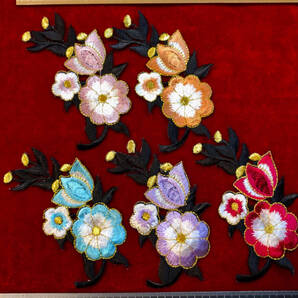 *!¶ ワッペン楽園 - - 5色玉蘭花?セットで1単位 *!¶ 五色玉蘭花?で 半手作り 手芸 工芸 キルト趣味 服飾 図工 幼稚園 養護 縫製 他