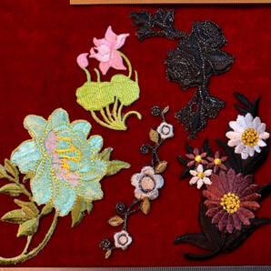 *!¶ ワッペン楽園 - - 5種類の花セットbで1単位 *!¶ 5種類の花セット 半手作り 手芸 工芸 キルト趣味 服飾 図工 幼稚園 養護 縫製 他