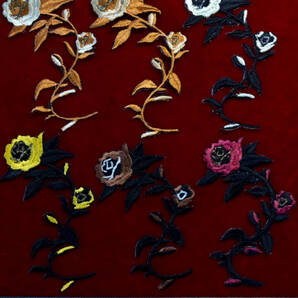 *!¶ ワッペン楽園 - - 6色薔薇花セットで1単位 *!¶ 六色薔薇花セットで 半手作り 手芸 工芸 キルト趣味 服飾 図工 幼稚園 養護 縫製 他