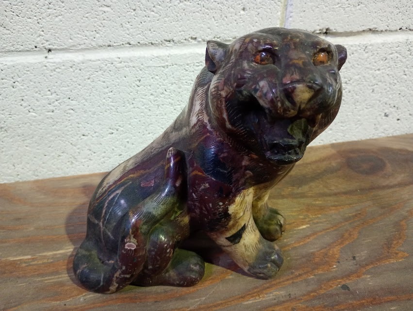 オブジェ　動物　置き物　大理石　彫刻　アンティーク　工芸品 楽天市場】大理石 タイガー 虎 オブジェ アート インテリア