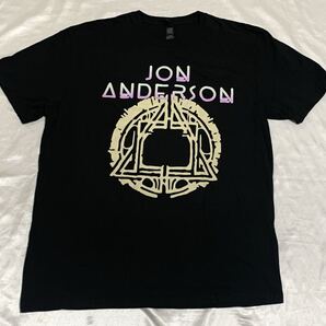 【送料無料 値下げ交渉歓迎】ジョンアンダーソン イエスYES 半袖Tシャツ USA L プログレロック ビッグロゴ黒古着UKイギリスツアーライブJON