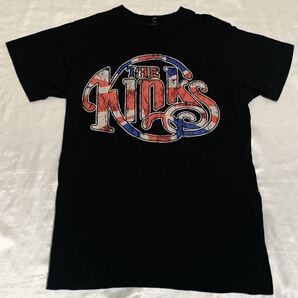 【送料無料 値下げ交渉歓迎】キンクスTheKinks ユニオンジャック半袖Tシャツ ブラックビッグロゴ古着バンドUKイギリスブリットポップライブ
