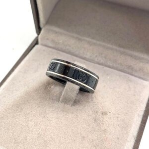 GUCCI/Gucci Icon Ring Кольцо Аксессуары Размер 15 Фирменное черное с коробкой mer