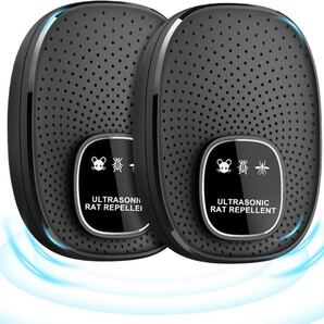 2個セットネズミ駆除器 害虫駆除器 超音波式 安全無害 黒 小型 USB給電式