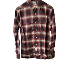 good thing チェックシャツ Sサイズ 日本製 レーヨン100% Rhino社製 White Mountaineering同社製造 Plaid Shirt Small Japan Rhino 長袖