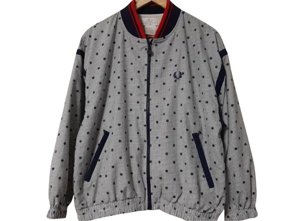 激レア! FRED PERRY レトロテニスボール総柄ジップジャケット Ultra Rare! FRED PERRY Retro Tennis Ball All-Over Print Zip Jacket