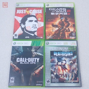 動作保証品 XBOX360 DEADRISING/CALL OF DUTY BLACK OPS/GEARS OF WAR2 等 海外版ソフト まとめて 4本セット 箱説付【10