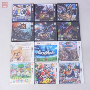 ニンテンドー3DS 仮面ライダー/逆転裁判5/クマトモ/ドラゴンクエストXI/大乱闘スマッシュブラザーズ 等 計 12本セット 箱付 ダブりなし【10