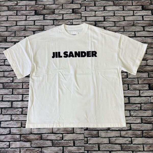 極美品★JIL SANDER ジルサンダー★J21GC001 J45148 ロゴプリントコットンジャージーTシャツ