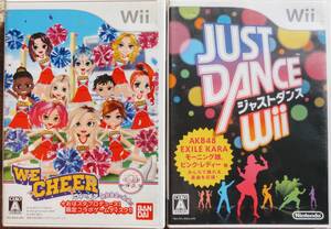 *wii* JUST DANCE Wii/ジャストダンス + WE CHEER/ウィー チア/「おはスタコラボゲームディスク」同梱 2点セット 送料185円~