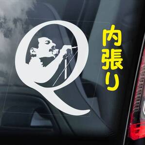 ◆送料無料@Queen クイーン フレディ マーキュリー@ボヘミアン ラプソディ 内張り カーステッカー 110×100mm 内貼り@クィーン M2@R2466-5