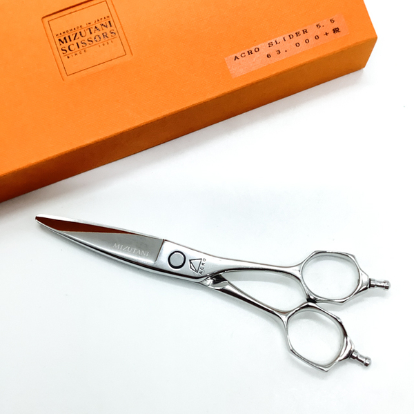 【ミズタニシザーズ ミズタニシザーMIZUTANI SCISSORS】ACRO SLIDER5.5 アクロ スライダー シザー 美容ハサミ 5.5インチ 中古 sc2347